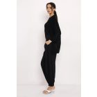 AMNESIA 2616-1002 Valere kötött kardigán (fekete)