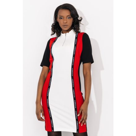AMNESIA 2417-4010 Gander ruha (ekrü/piros/fekete)