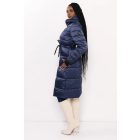 AMNESIA 2528-3001 Blanka steppelt hosszú kabát (kék)