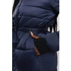 AMNESIA 2528-3001 Blanka steppelt hosszú kabát (kék)