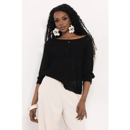 AMNESIA 2616-1001 Certo vékony pulcsi (fekete)