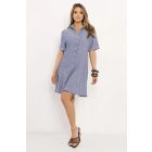 AMNESIA 2617-4023 Eszter ingruha (vékony kék csíkos)