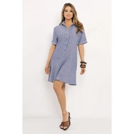 AMNESIA 2617-4023 Eszter ingruha (vékony kék csíkos)