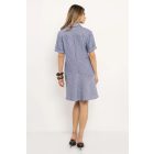 AMNESIA 2617-4023 Eszter ingruha (vékony kék csíkos)