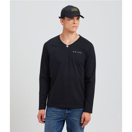 RETRO JEANS 11w039-r19d030 Iroko hosszúujjú póló (fekete)