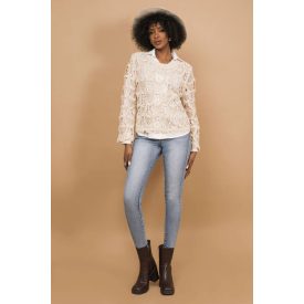 AMNESIA  2516-2002 Zeike csipke  felső (bézs)
