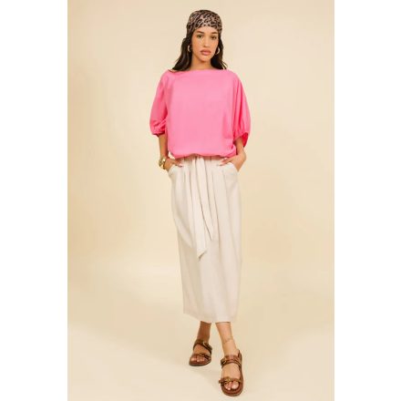 AMNESIA 2517-2183 Satin felső (pink)