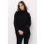 AMNESIA 2527-1001 Kötött garbós tunika (fekete)
