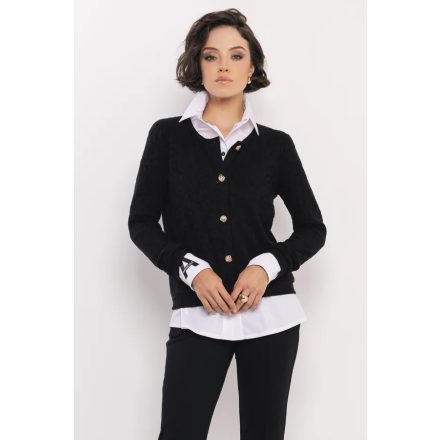 AMNESIA 2527-2038 Luca kardigán (fekete)