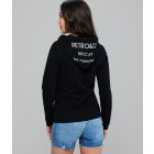 RETRO JEANS Anise cipzáros pulóver (fekete)