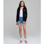 RETRO JEANS Anise cipzáros pulóver (fekete)
