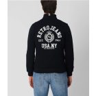RETRO JEANS 11z004-u19d030 Harald zipup cipzáras pulóver (fekete)