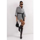 AMNESIA 2527-3011 Etili poncsó (szürke/fekete)