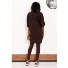 AMNESIA 2627-2065 Malvina tunika (csoki)
