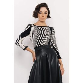 AMNESIA 2527-2039 Balan felső (fekete/fehér)