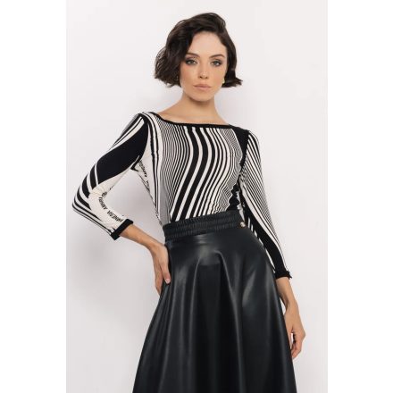 AMNESIA 2527-2039 Balan felső (fekete/fehér)