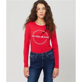 RETRO JEANS 21w062-r18c060 Karri longsleeve póló (piros)