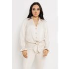 AMNESIA 2617-2051 Raffi blúz (krém)