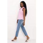 AMNESIA 2617-2084 Gombi blúz (rózsaszín csíkos)