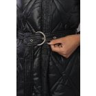 AMNESIA  Léna rombusz steppelt kabát (fekete)