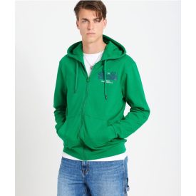   RETRO JEANS 11X017-S16B247 Asheville cipzáros pulóver  (zöld)