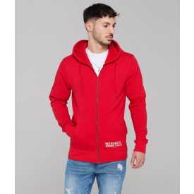 RETRO JEANS Boston Zipup cipzáros pulóver (piros)