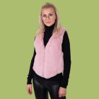 Lava szőr mellény rövid (rózsaszín)