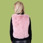 Lava szőr mellény rövid (rózsaszín)
