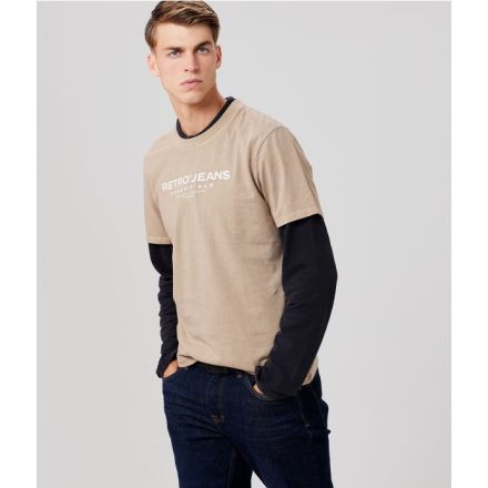 RETRO JEANS 11W007-R18G016 Balsa póló (barna)