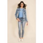 AMNESIA 2518-3001 Minilla filmnyomott farmerdzseki (kék)