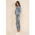 AMNESIA 2518-3001 Minilla filmnyomott farmerdzseki (kék)