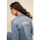 AMNESIA 2518-3001 Minilla filmnyomott farmerdzseki (kék)