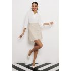 AMNESIA 2617-2008 Kolan blúz (fehér)