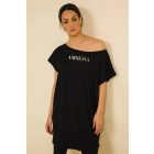 AMNESIA 2517-2182 Urla tunika  (fekete)