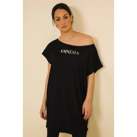 AMNESIA 2517-2182 Urla tunika  (fekete)