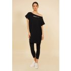 AMNESIA 2517-2182 Urla tunika  (fekete)