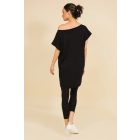 AMNESIA 2517-2182 Urla tunika  (fekete)