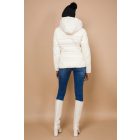 AMNESIA 2428-3001 Lia 1655 Rövid kapucnis kabát (ekrü)