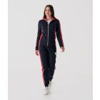 RETRO JEANS Helene cipzáros pulóver (sötétkék-piros)
