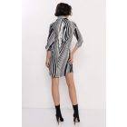 AMNESIA 2527-2035 Eskeli ingtunika (fekete/fehér)